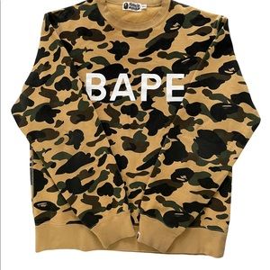 Mens 2XL BAPE camo crewneck sweatshirt.